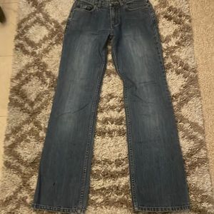Juniors flare bottom jeans